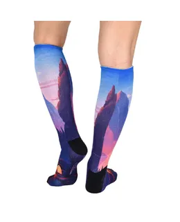 Calcetines Valley Camping Pattern CoolMax, Colección Naturaleza para Hombre y Mujer Eco-Amables
