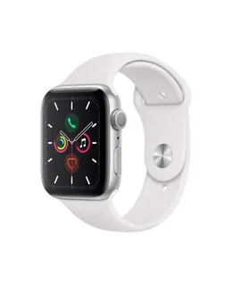 Reloj Apple Serie 5 (GPS, 40MM) - Caja de Aluminio Plateado con Correa Deportiva Blanca (Renovado)