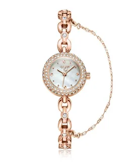 Reloj de mujer JULIUS, reloj de pulsera premium, elegante reloj de concha natural y diamantes