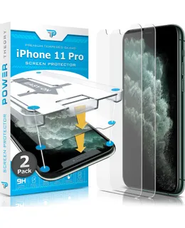 Protector de Pantalla Power Theory para iPhone 11 Pro [Paquete de 2] con Kit de Instalación Fácil [Vidrio Templado Premium para iPhone 11Pro]