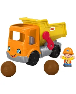Fisher-Price Pequeños Personajes Trabajando Juntos Camión Volquete, Juguetes Musicales para Niños Pequeños