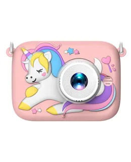 Cámara Infantil, Cámara para Niñes de 3 a 12 Años para Niñas/Niños, Cámara Digital para Niñes con Video, Mejor Regalo de Cumpleaños/Festival para Niños con Tarjeta de 32GB - Rosa
