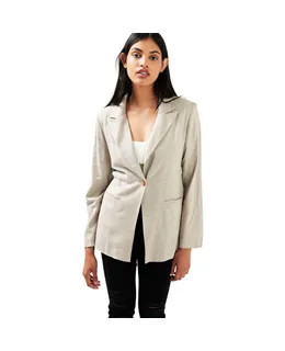 Blazer Synergy Envuelto Belle & Bloom para Mujer en Gris Cálido