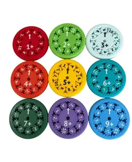 Juguetes Giratorias Fidget Spinners Matemáticas para Niños Joyería Escolar Regalos para Aprender Sumas y Restas-9pcs