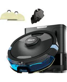 Shark - Matrix Plus 2in1 Aspirador y Trapeador Robótico con Mopa Sónica, Limpieza Matrix, Mapeo Doméstico, Autovaciado Sin Bolsa HEPA, WiFi - Negro-RV2610WA