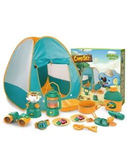 Carpa de Camping para Niños, Carpa Pop Up con Equipo de Camping para Niños, Juguetes de Pretend Play, Herramientas de Camping para Nóvios y Niñas