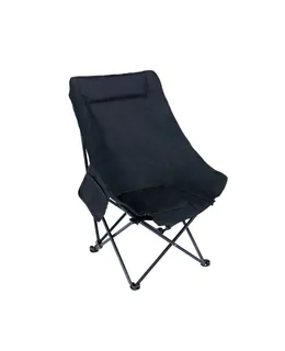 Silla plegable para exterior con respaldo alto luna silla de camping silla portátil para playa pesca silla de dibujo de camping-negro