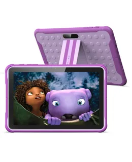 Tableta SQTC pritom k10 Android 10 pulgadas, Control Parental, 6000mAh, Tableta Teléfono 3G, Procesador Quad Core, 2GB RAM, 64GB ROM, Pantalla táctil HD IPS, Google Play, YouTube, Funda para Tableta para Niños (Púrpura)