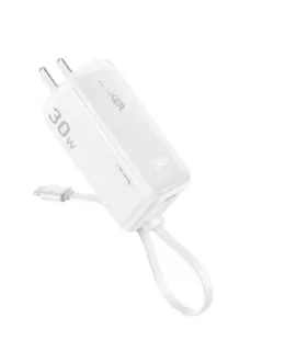 Barra de Energía Recargable Anker 3 en 1 Plus (30W) Blanca