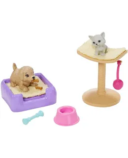 Juego de Accesorios de Muñeca Barbie Tema Mascota - Serie Aventura Narrativa Pareja con Casa de Muñecas
