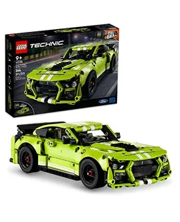 LEGO Technic Ford Mustang Shelby GT500 Coche de Juguete - Juguetes de Construcción para Niños y Niñas, Edades 9+ Años - Coche de Retracción con App AR para Jugar
