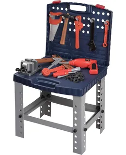 Conjunto de Herramientas de Juguetes de Taller para Niñes y Niños Pretend Play - Banco de Trabajo de Herramientas de Construcción de Juguetes - Conjunto de Herramientas de Juguetes con Herramientas Realistas y Taladro Eléctrico