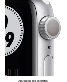 Reloj Apple GSRF Nike Serie 6 (GPS) 40mm Caja de Aluminio Plateada con Correa Deportiva Nike Negra/Plata - Plateada