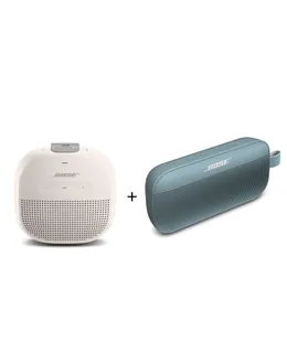 Altavoz Bluetooth Bose SoundLink Micro (Blanco) + Altavoz Bluetooth SoundLink Flex (Azul) - Nuevo
