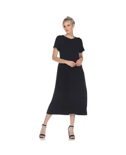 Vestido Maxi de Manga Corta para Mujer