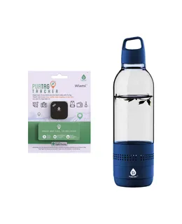 Paquete de botella de agua con altavoz Pursonic 2 en 1 y Rastreador Purtag - ¡Hidratación, música y seguridad en movimiento!