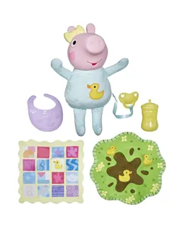 Muñeca Interactiva Peppa Pig Oinks + Snuggles Baby Evie con Accesorios