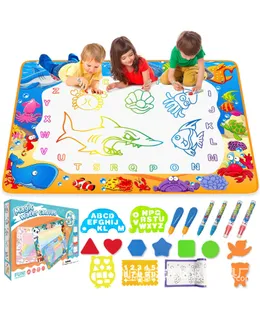Alfombra de Dibujar con Agua - Juguetes Educativos para Niños de 2 a 7 Años