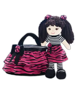 Muñeca Jessica zebra GirlznDollz con set de bolsa