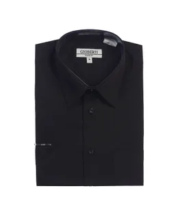 Camisa de Manga Corta Sólida para Hombre Gioberti