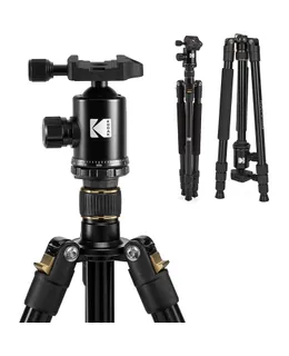 Trípode y Monópode Kodak PhotoGear 63" para Cámara, Soporte de Cámara de 2 en 1 con Remoto y Cabeza Esférica 360°