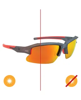 Solize Light My Fire - Gafas de Sol para Hombre - Gris a Naranja por DelSol - 1 Unidad