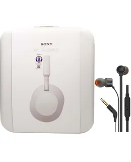 Sony WH-1000XM5 Auriculares Inalámbricos con Cancelación de Ruido Over-Ear (Plateado) + JBL T110 Auriculares Intrauditivos