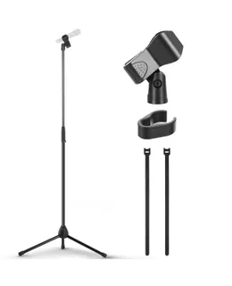 Pyle Soporte de Microfono Tripode, Ajustable en Altura