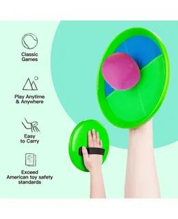 Juegos de playa para niños al aire libre de 18.5cm verde (azul + verde) 2 beats 1 pelota suave