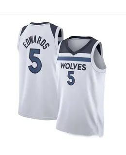 Camiseta de baloncesto de los Minnesota Timberwolves de Anthony Edwards para hombres 2024 Blanca