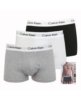Bóxer de Microfibra Elástica Calvin Klein para Hombre 3 Unidades Tronco Negro/Blanco/Gris
