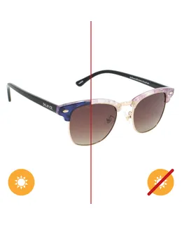 Solize Mi Sharona - Gafas de Sol para Mujeres de DelSol de Transparente a Púrpura - 1 Unidad