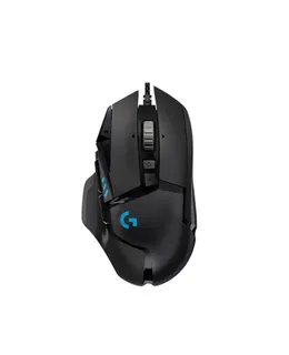 Ratón de Juego Logitech G502 Hero de Alto Rendimiento Cableado, Sensor 25K, 25,600 DPI, RGB, Pesos Ajustables, 11 Botones Programables, Memoria a Bordo, PC/Mac - Negro