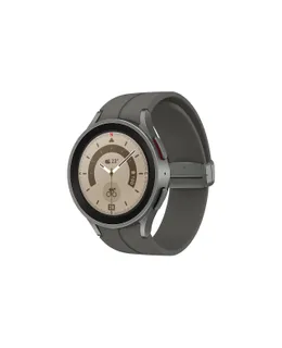 Reloj Inteligente Samsung Galaxy Watch 5 Pro 45mm con GPS, Monitor de Frecuencia Cardíaca, Seguimiento de Fitness - Titanio, Cristal de Zafiro, Batería Mejorada-Gris (Reacondicionado)
