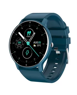Reloj Inteligente Bluetooth Llamadas (Contestar/Realizar Llamada), Reloj Inteligente Compatible con Teléfonos Android e iOS, Seguimiento de Fitness con Frecuencia Cardíaca, Oxígeno en Sangre, Monitor de Sueño (Azul)