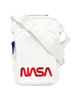 Soporte para teléfono con logo NASA Balenciaga Crossbody Bag Blanco Nylon Reciclado