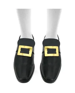 Cubiertas de zapatos de disfraz colonial Skeleteen Buckle