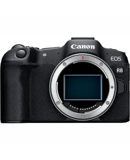 Cámara sin espejo Canon EOS R8 (Cuerpo solo), Cámara híbrida de fotograma completo, Sensor CMOS de 24.2 megapíxeles, Video 4K, Cámara para creadores de contenido, Negra