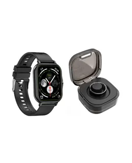 Paquete de Reloj Inteligente y Anillo de Bienestar - Llamadas por Bluetooth, Seguimiento de Fitness y Monitoreo de Salud 24/7