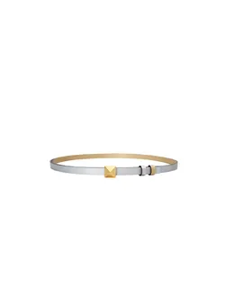 Cinturón de cuero Cleopatra Pyramid Stud de Belle & Bloom para mujer en metálico
