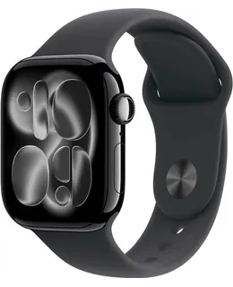 Reloj Apple Serie 11 (GPS) 46mm Caja de Aluminio Negro Jet con Correa Deportiva Negra - M/L - Negro Jet - (2025)