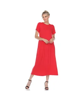 Vestido Maxi de Manga Corta para Mujer