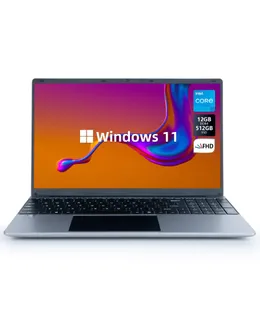 Laptop 15.6'' 12GB DDR4 512GB SSD, Procesador Quad-Core Intel Celeron N5095, Pantalla IPS FHD 1080P, Teclado Numérico USB 3.0, Bluetooth 4.2, WiFi 2.4/5G