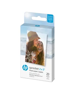 Papel Foto Zink HP Sprocket 2x3" (20 Hojas) para Impresoras Foto HP Sprocket