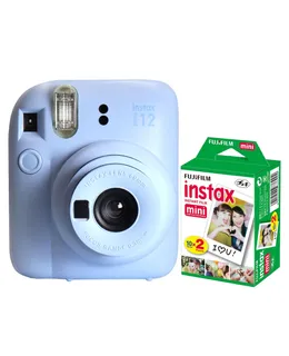 Cámara de Cámara FUJIFILM INSTAX MINI 12 Azul Pastel + Paquete de 2x10 Mini Instax Film