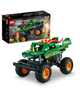 LEGO Técnico Monster Jam Dragón 42149, juguete de camín monstruo para niños y niñas, juguetes 2 en 1 de carreras con tracción trasera para acrobacias todoterreno, idea de regalo de cumpleaños para niños