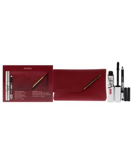 Vamp! Extremo y Multiplicar Set por Pupa Milano para Mujeres - 3 Piezas 0.40oz Vamp! Mascara Extrema - 010 Negro, 0.03oz Multiplay Eye Pencil - 09 Negro, Cartera