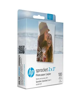 Papel Foto Zink HP Sprocket 2x3" (100 Hojas) para Impresoras Foto HP Sprocket