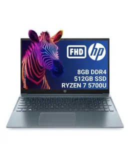 Notebook HP 15-eh1070 Ryzen 7 5700u 512GB SSD 8GB 15.6 FHD