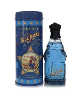 Eau De Toilette Spray Versace For Men Blue Jeans (Nueva Embalaje) 2.5 oz